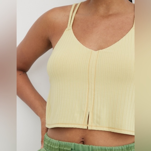 💛AERIE RIBBED APPLIQUE LACE LONGLINE BRALETTE - Picture 9 of 13